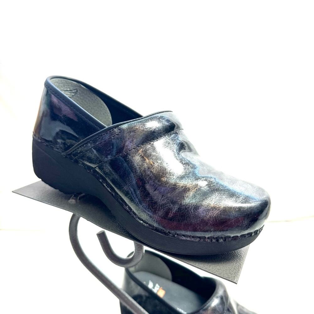 Dansko Black Swirl Marble Leather Clogs Size EU 36/ US 6